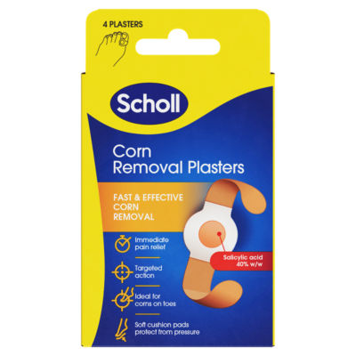لاصقات إزالة مسامير القدم من شول 4 عبوات للعناية بالقدم
