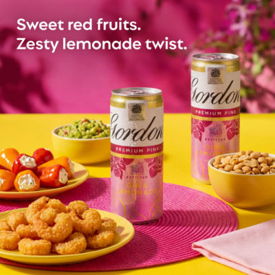 Gordon's Premium Pink Gin & Lemonade 250ml can, UK version
