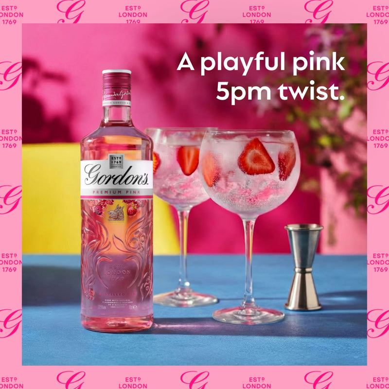 Gordon's Premium Pink Gin Flavoured Spirit Drink 1 Litre, UK version