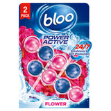 Bloo Power Active flower toilet rim blocks 2 x 50g - British product