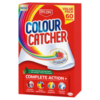 Dylon Colour Catcher Max Protect 60 laundry sheets, imported from the UK