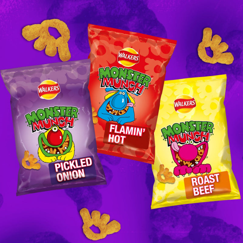 Walkers Monster Munch Pickled Onion Multipack 6x20g (British brand)
