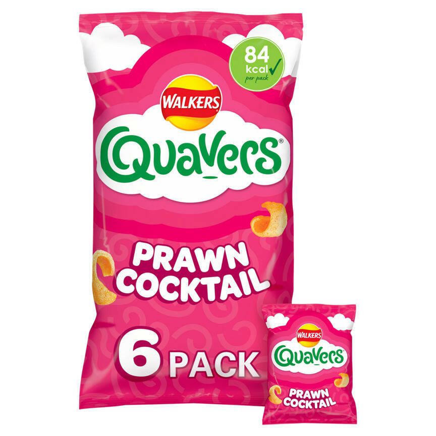 Walkers Quavers Prawn Cocktail Multipack Snacks Crisps GOODS ASDA