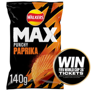 Walkers Max Punchy Paprika Sharing Crisps