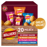 Walkers Meaty Variety crisps multipack 20 x 25g (British brand)