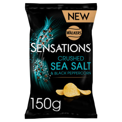 Walkers Sensations salt and black peppercorn crisps 150g (British brand)