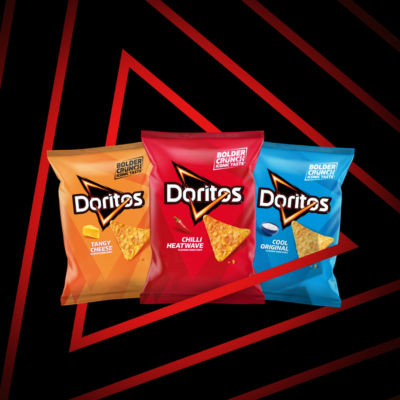 Doritos Chilli Heatwave tortilla chips 180g, imported from the UK