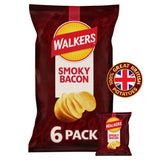 ASDA Walkers Smoky Bacon Multipack Crisps 6x25g- Buy online at McGrocer