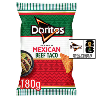 Doritos tortilla crisps Mexican Beef Taco 180g - British product