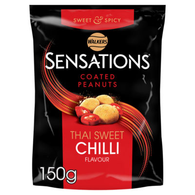 ASDA Sensations Thai Sweet Chilli Coated Peanuts Sharing Bag 150g- Buy online at McGrocer