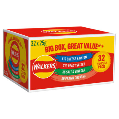 Walkers crisps Classic Variety 32 pack, imported from the UK