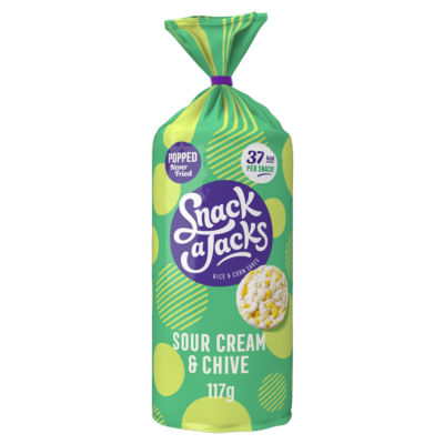 Snack A Jacks Sour Cream & Chive Rice Cakes 117g (British brand)