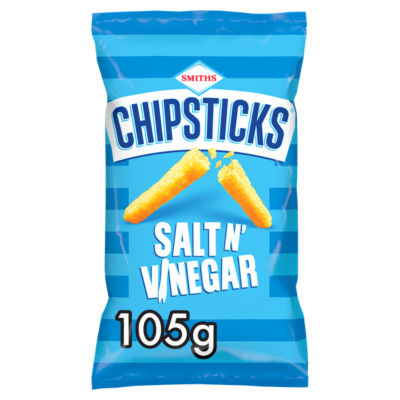 Smiths Chipsticks Salt & Vinegar crisps 105g (British brand)