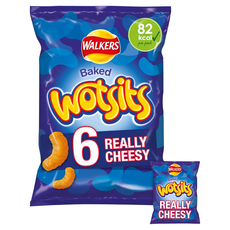 Walkers Wotsits Cheese Snacks Multipack 6x16.5g (British brand)