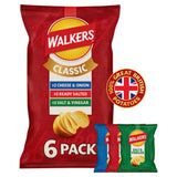 Walkers classic variety multipack crisps 6x25g (British brand)