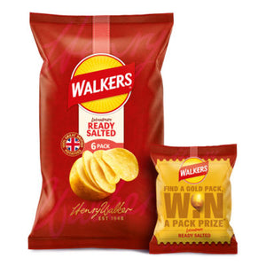 Walkers Ready Salted Crisps Multipack 6x25g