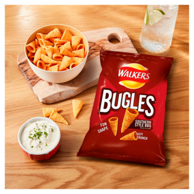 Walkers Bugles Southern Style BBQ corn snack 110g (British brand)