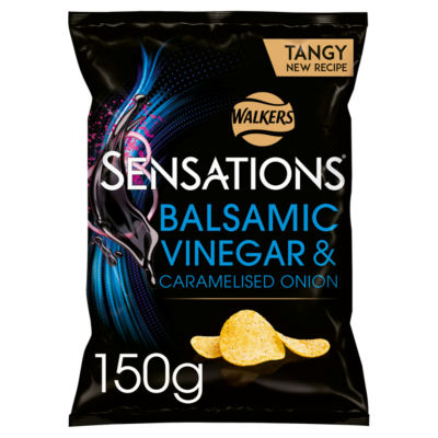 Sensations Balsamic Vinegar & Caramelised Onion crisps 150g (British brand)