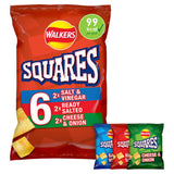 Walkers Squares crisps variety multipack 6x22g (British brand)
