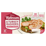 Mattessons Turkey Bacon Rashers Lightly Smoked 150g, imported from the UK