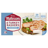 Mattessons turkey bacon rashers unsmoked 150g, imported from the UK