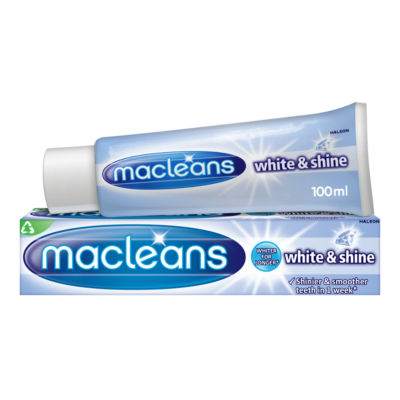 Macleans White & Shine toothpaste 100ml, imported from the UK