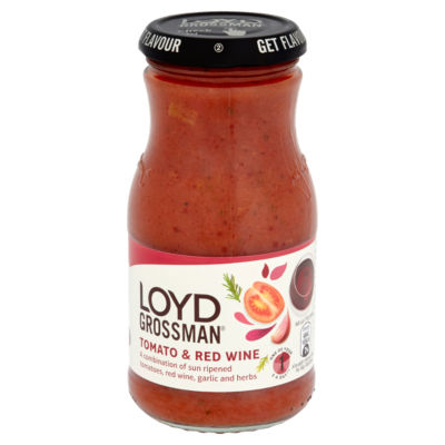 Loyd Grossman Tomato Red Wine Pasta Sauce 350g, UK version