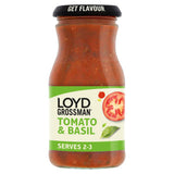 Loyd Grossman Tomato and Basil pasta sauce 350g, imported from the UK
