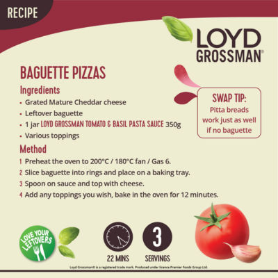 Loyd Grossman Tomato and Basil pasta sauce 350g, imported from the UK