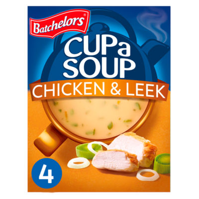 Batchelors Chicken & Leek instant soup sachets 86g - British product