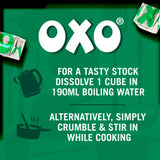 Oxo reduced salt vegetable stock cubes 71g, imported from the UK
