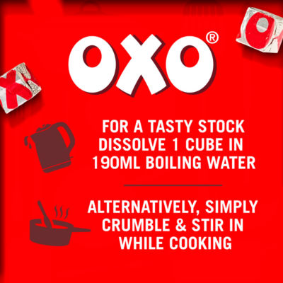 OXO reduced salt beef stock cubes 71g, imported from the UK