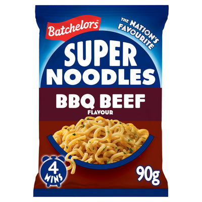 ASDA Batchelors Super Noodles BBQ Beef Flavour Instant Noodle Block 90g- Buy online at McGrocer