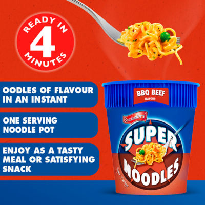 Batchelors Super Noodles BBQ Beef Pot 75g - British product