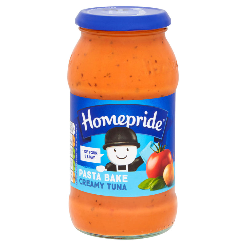 Homepride pasta bake sauce creamy tuna 485g, imported from the UK