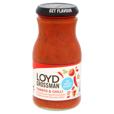Loyd Grossman tomato chilli pasta sauce 350g, UK version
