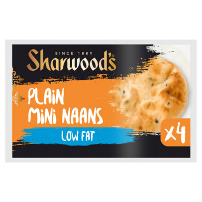 Sharwood's Plain Mini Naan Bread 4 pack (British brand)