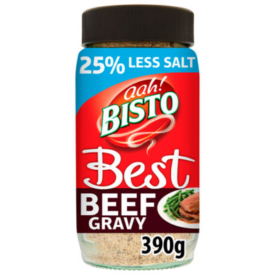 Bisto reduced salt beef gravy granules 390g - British product