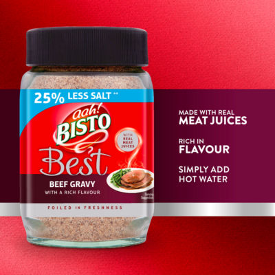 Bisto reduced salt beef gravy granules 390g - British product