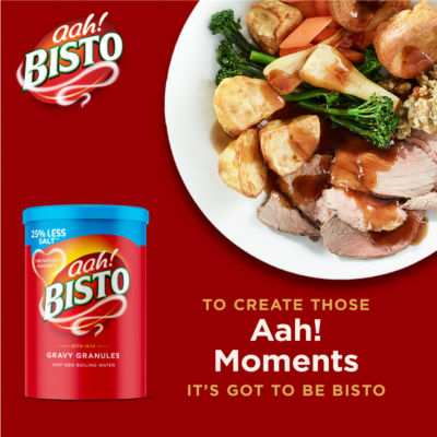 Bisto reduced salt gravy granules 190g - British product