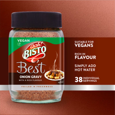 Bisto vegan onion gravy granules 230g, UK version