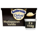 ASDA Ambrosia Deluxe Madagascan Vanilla Rice Pudding Snack Pots 2 x 110g- Buy online at McGrocer