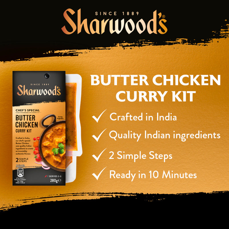 Sharwood's Butter Chicken Curry Sauce Meal Kit 280g (British brand)