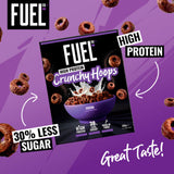 FUEL10K Chocolate Multigrain Hoops cereal 350g (British brand)