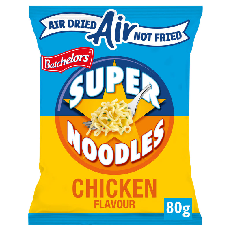 Batchelors Super Noodles chicken flavour 80g, imported from the UK