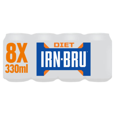IRN-BRU diet soft drink sugar free multipack 8x330ml (British brand)