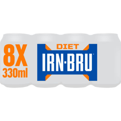 IRN-BRU diet soft drink sugar free multipack 8x330ml (British brand)