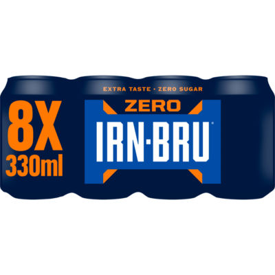IRN-BRU ZERO soft drink multipack 8x330ml, UK version