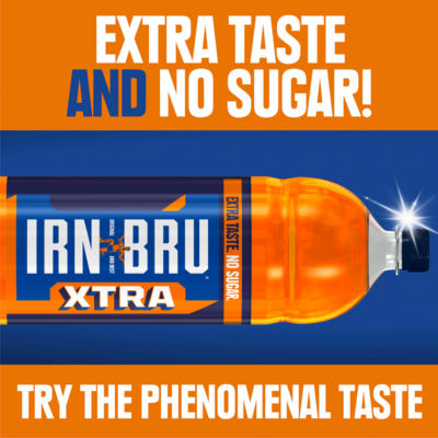 IRN-BRU Xtra no sugar soft drink 2L, imported from the UK