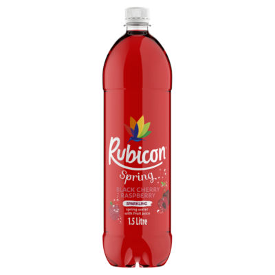 Rubicon black cherry raspberry sparkling water 1.5L, imported from the UK